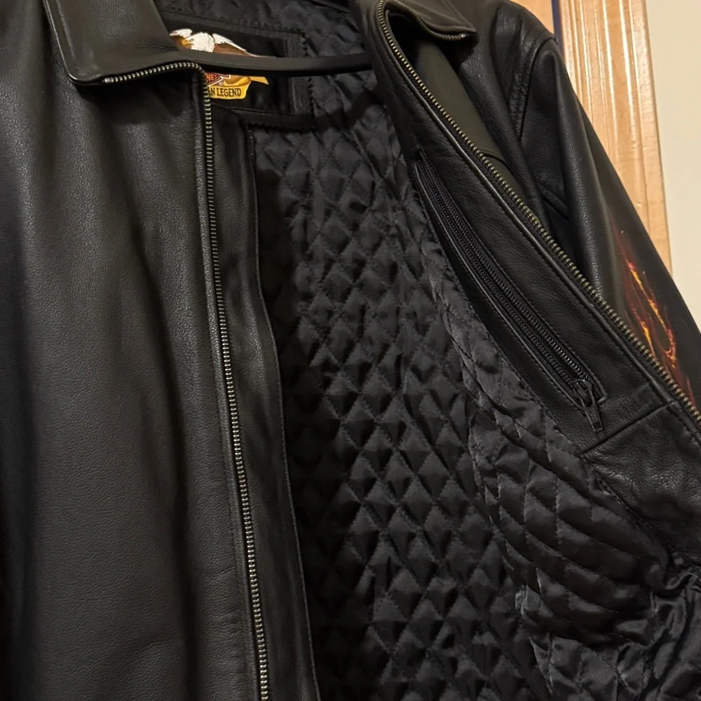 Harley Davidson Ride Free Vintage Leather Jacket - Picture 6 of 7